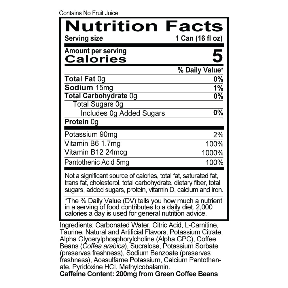 Redcon1 Energy - Baja Bomb Supp Fact