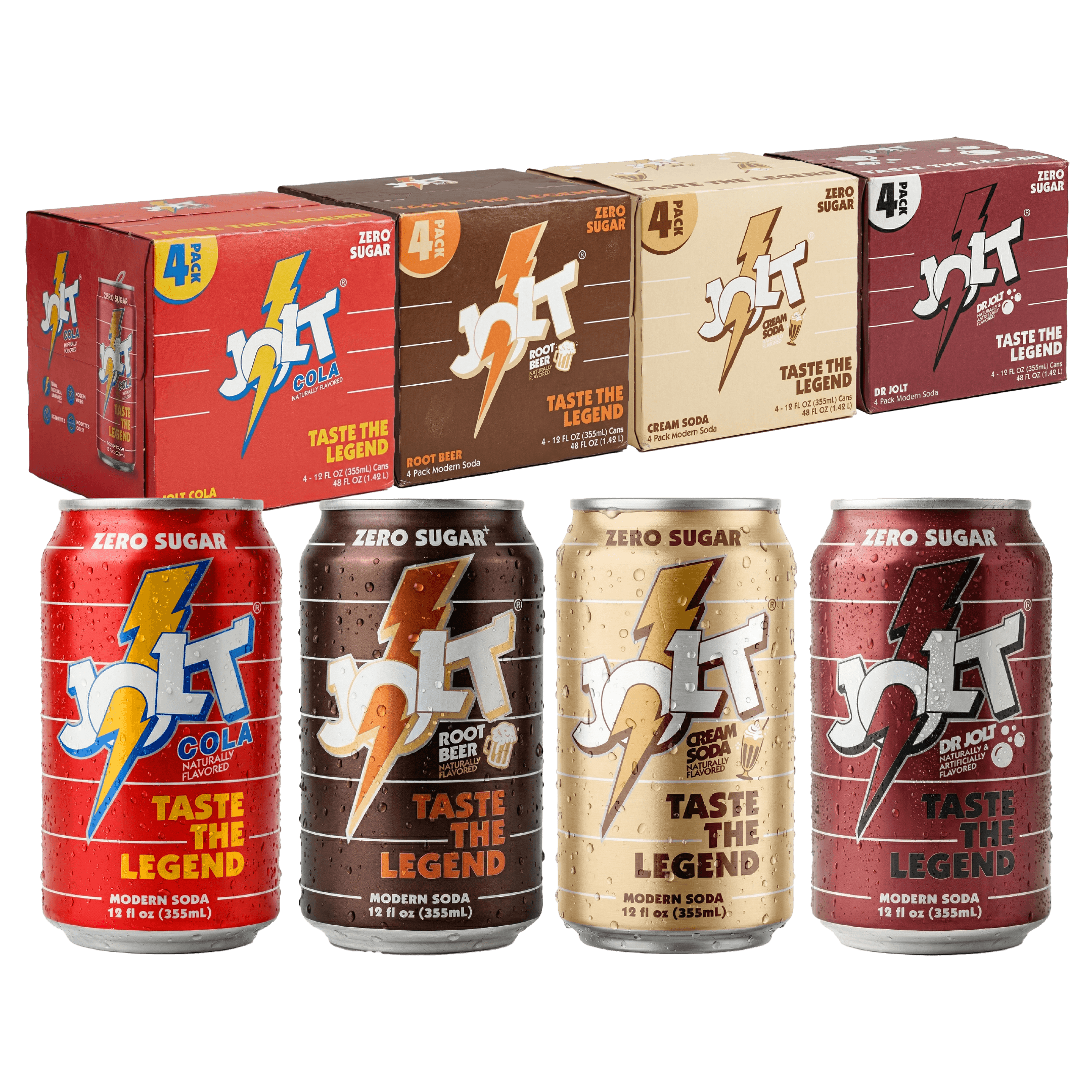 JOLT Modern Soda Variety Pack - Zero Sugar, 80mg Natural Caffeine