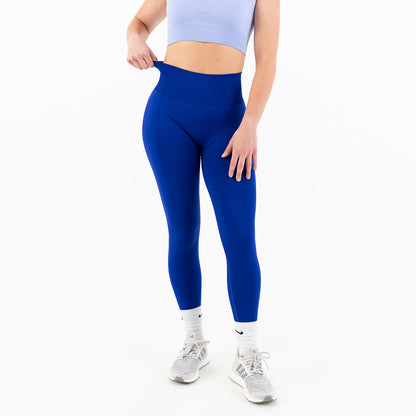 NAVY BLUE SOLID SEAMLESS LEGGINGS