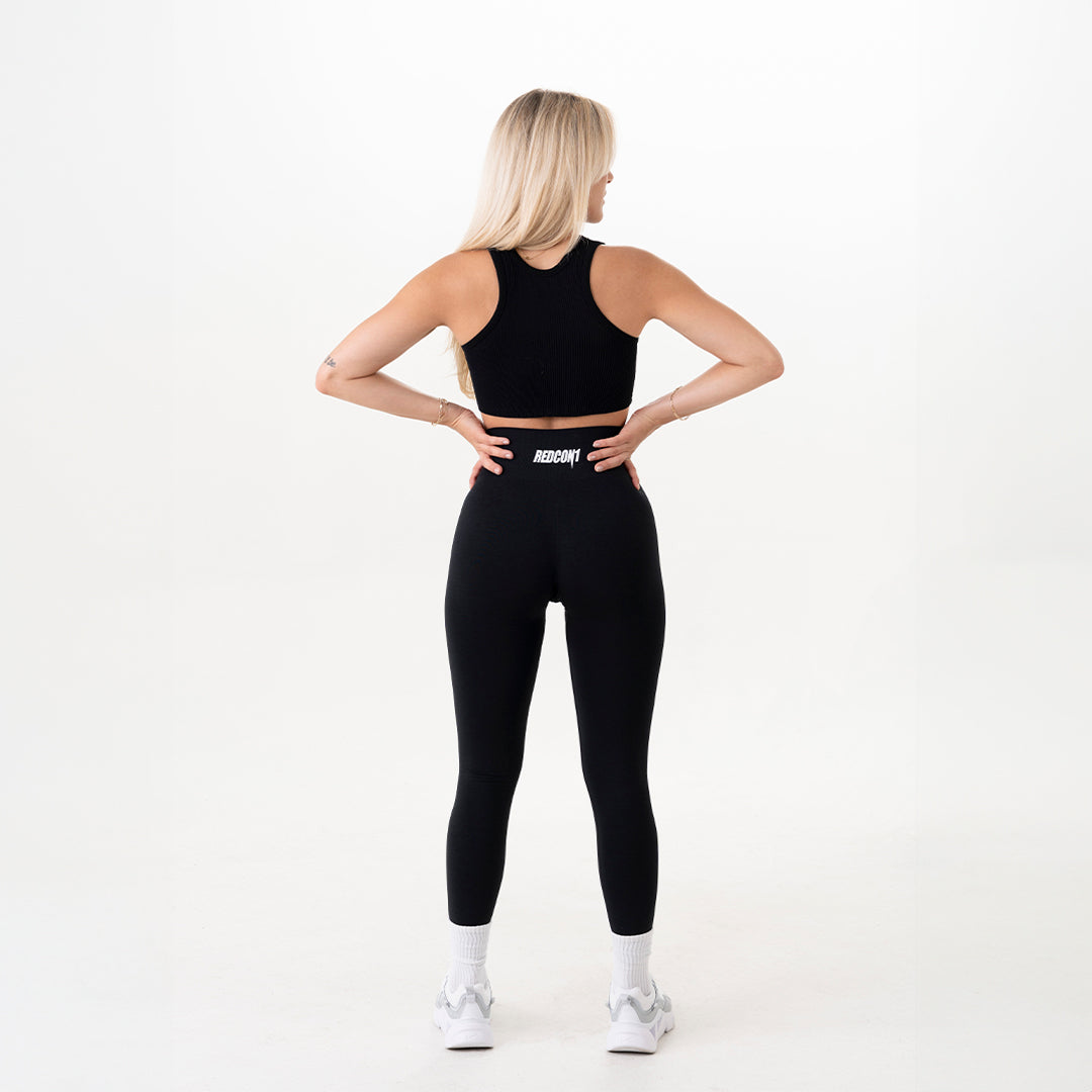 BLACK SOLID SEAMLESS LEGGINGS Lifestyle 2