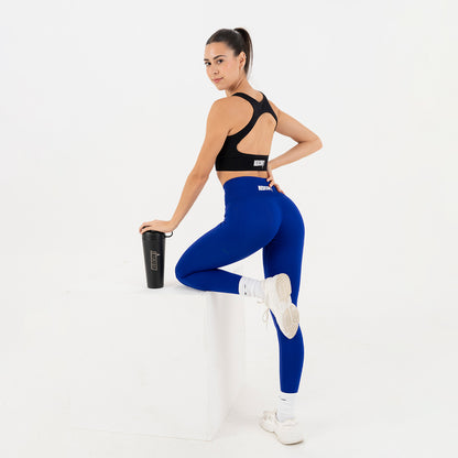 NAVY BLUE SOLID SEAMLESS LEGGINGS