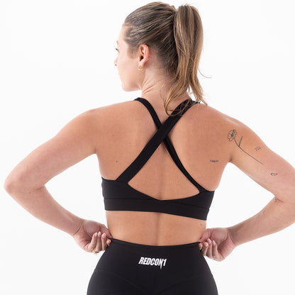 Black Supreme Fit Sports Bra Back