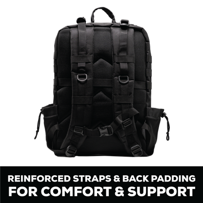 TACTICAL PRO BACKPACK 45L BLACK W/ WHITE