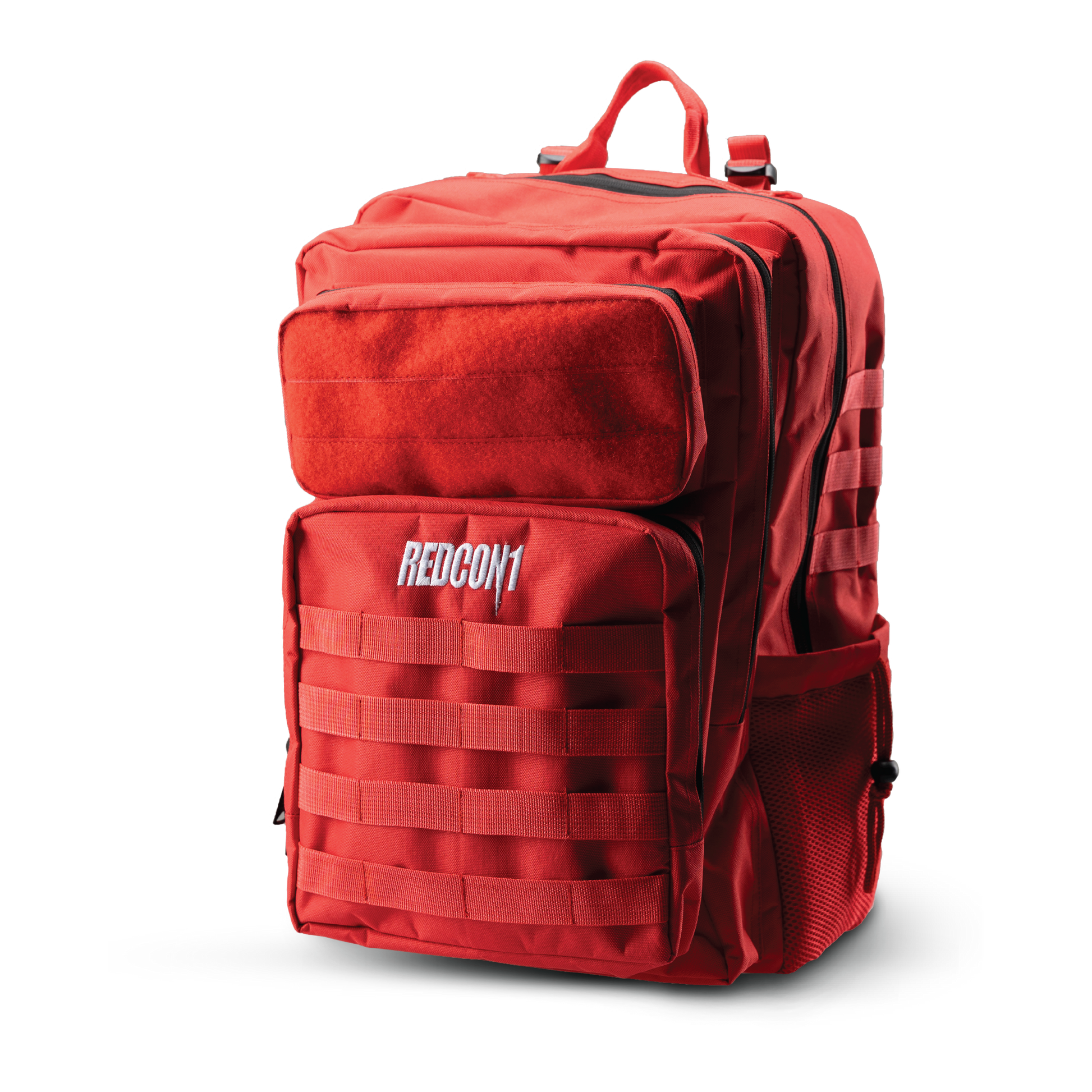 Red Tactical Backpack - Angle