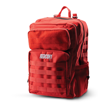 Red Tactical Backpack - Angle