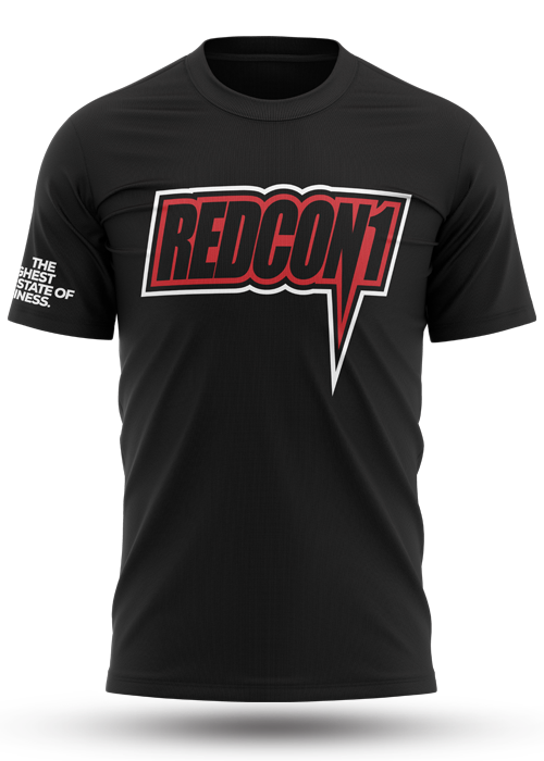 Red Future White Outline Shirt