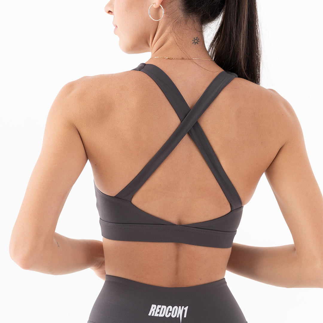 Grey Supreme Fit Sports BraBack