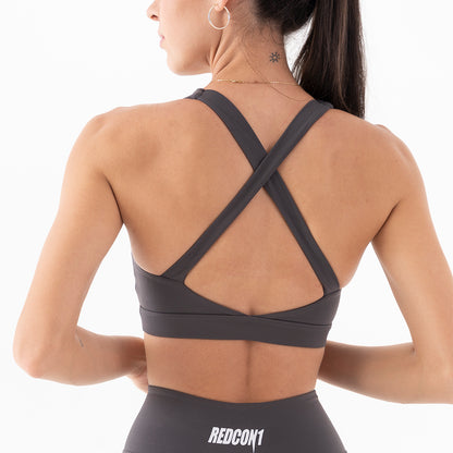 Grey Supreme Fit Sports BraBack