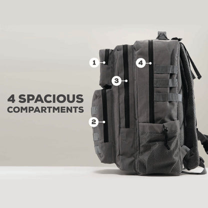 TACTICAL PRO BACKPACK 45L (SMOKE GREY W/ BLACK)