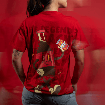Legend Is Back Red Oversized Shirt