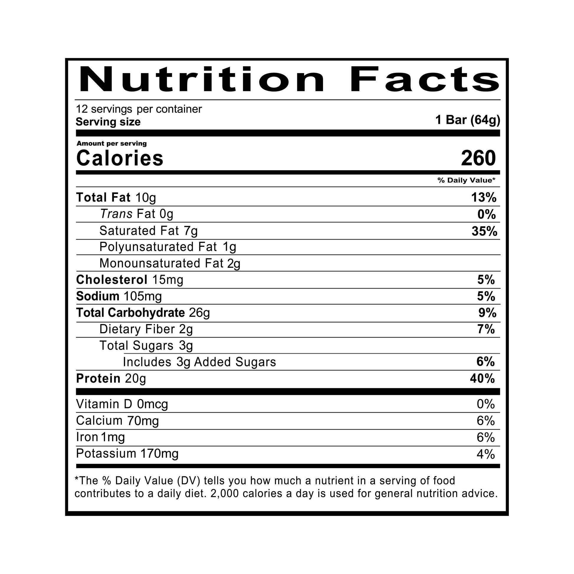 MRE Bar - Mossy Oak - Caramel Trail Mix Supp Facts