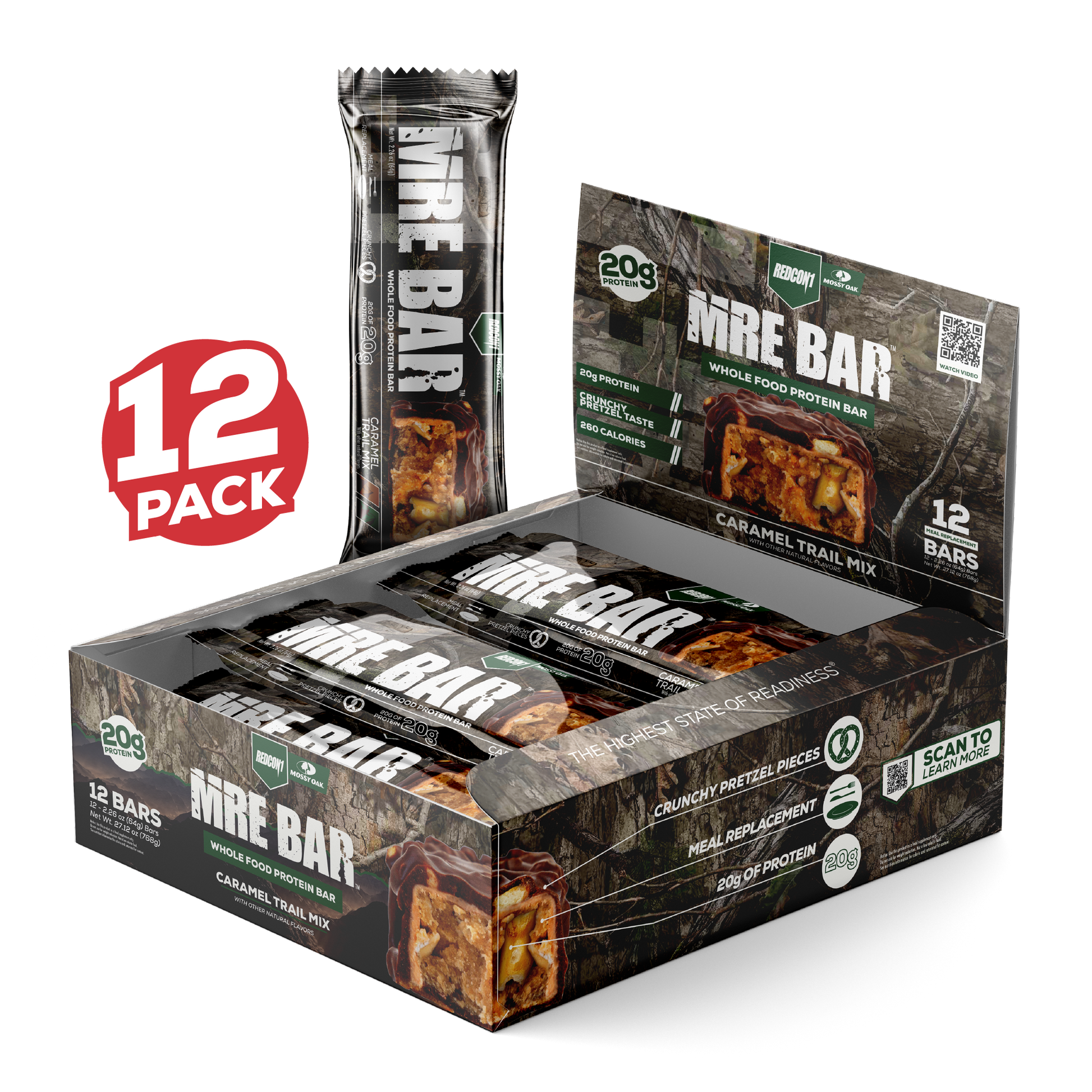 MRE Bar - Mossy Oak - Caramel Trail Mix