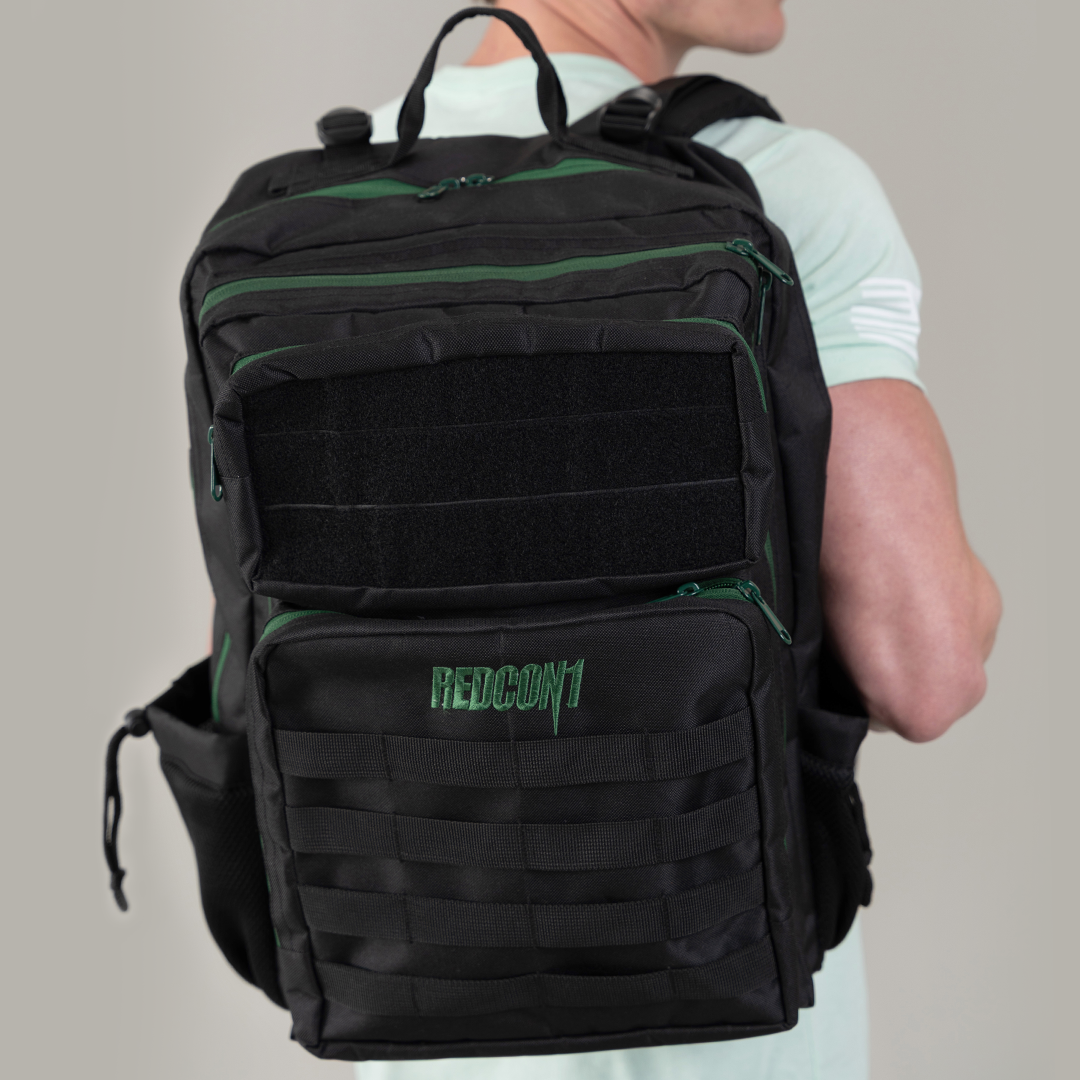 black & green laptop backpack Tactical Pro Backpack 45L Black W/ Emerald Green