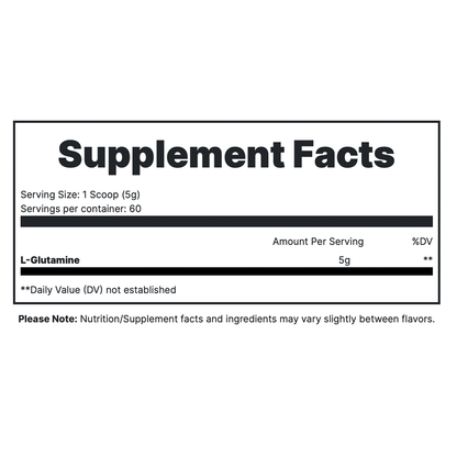 Glutamine Supplement Fact