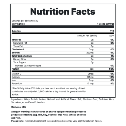 Isotope - Vanilla Supp Fact