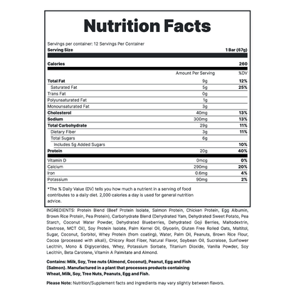 MRE Bar - German Chocolate Cake Supp Fact