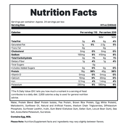 MRE Rtd-Milk Chocolate Supp Fact