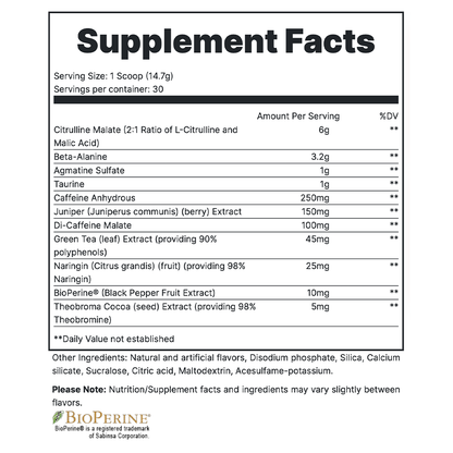 Total War - Rainbow Candy Supplement Fact