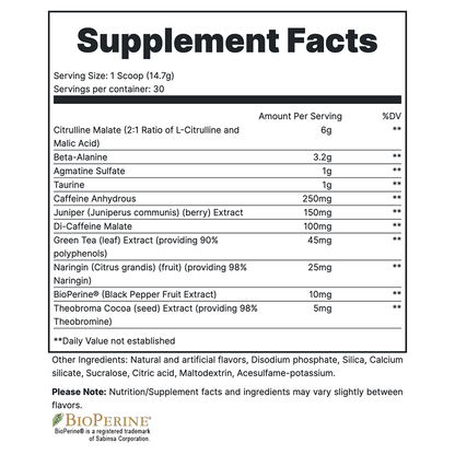 Total War - Sour Gummy Bear Supplement Fact