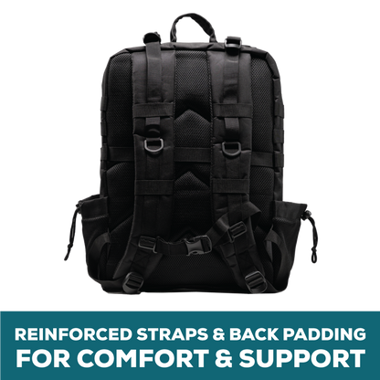 TACTICAL PRO BACKPACK 25L BLACK W/ TEAL