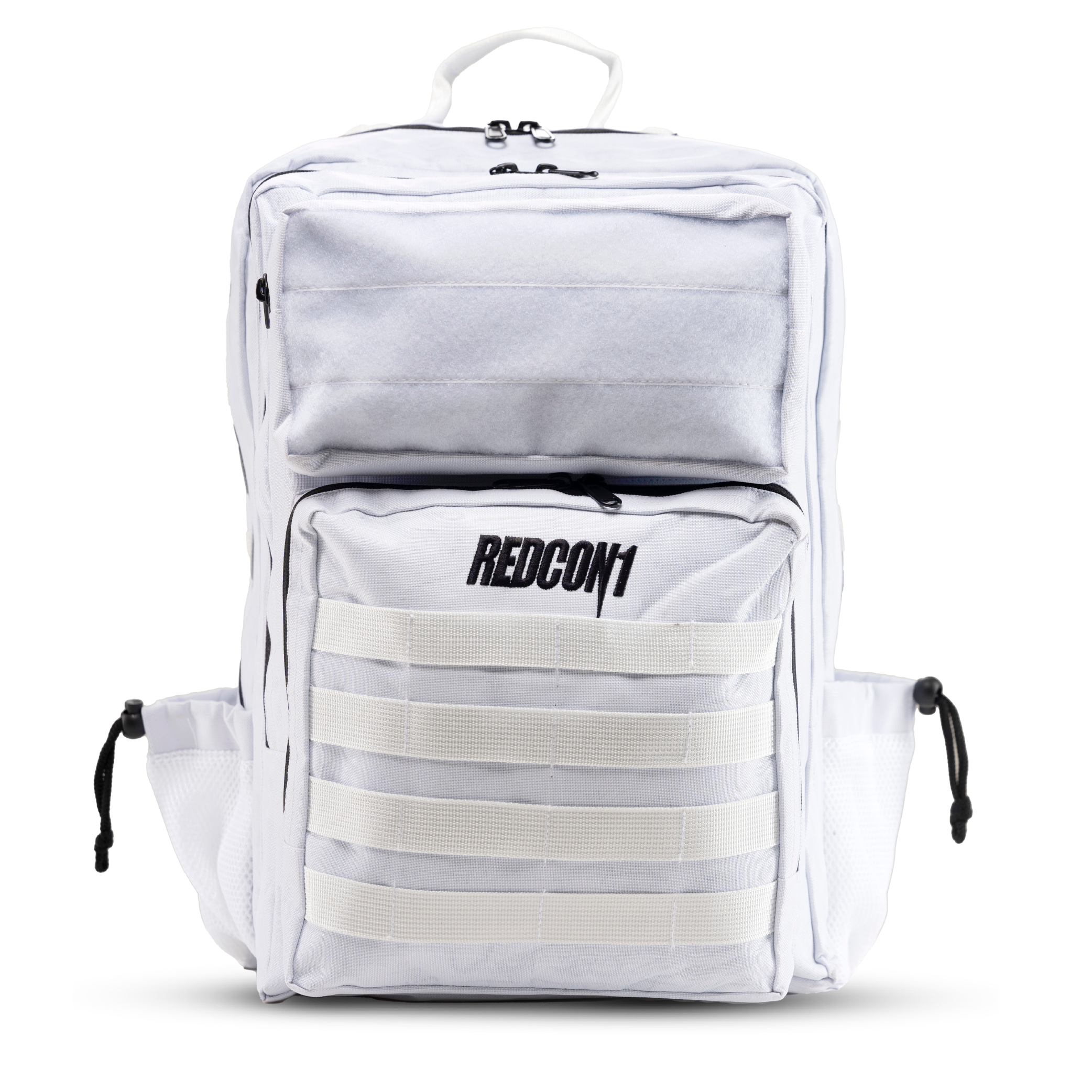 HUNT☆Travel Ripstop Backpack - White/Red Box Logo Eat, Sleep, Railroad, Repeat Minimalist Backpack – Broken