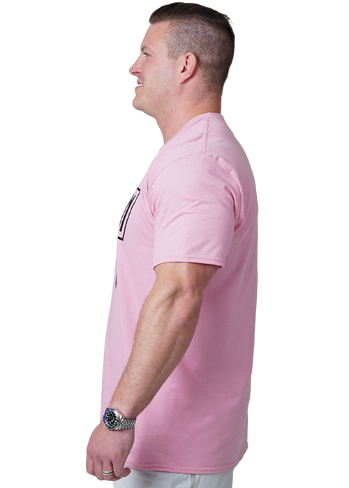 Black on Pink Future OG Shirt With Model Side View