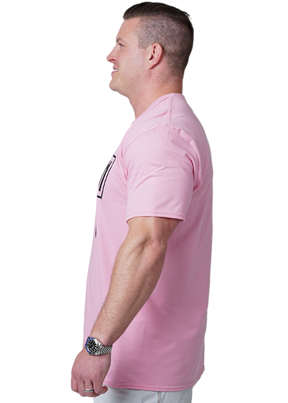 Black on Pink Future OG Shirt With Model Side View