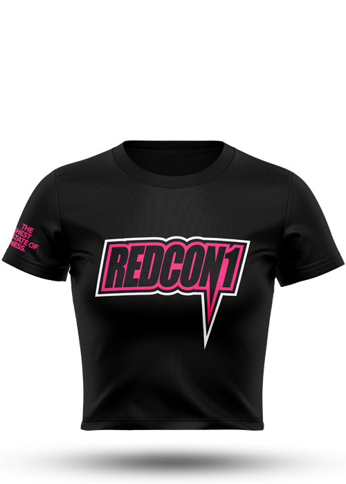 Premium Flowy Black & Pink Crop